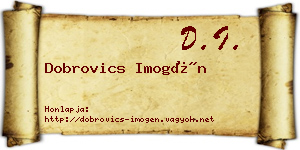 Dobrovics Imogén névjegykártya